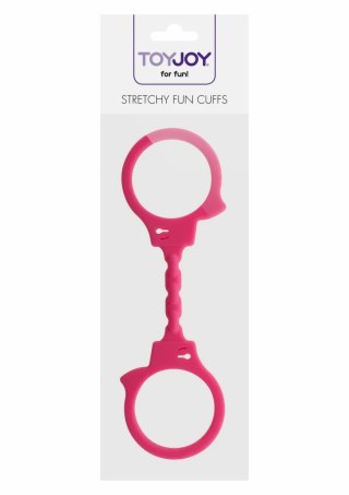 ToyJoy Stretchy Fun Cuffs silikonowe kajdanki elastyczne czarne