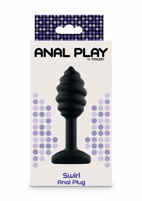 ToyJoy Swirl Anal Plug - model anatomiczny, 9,2 cm, powierzchnia spiralna