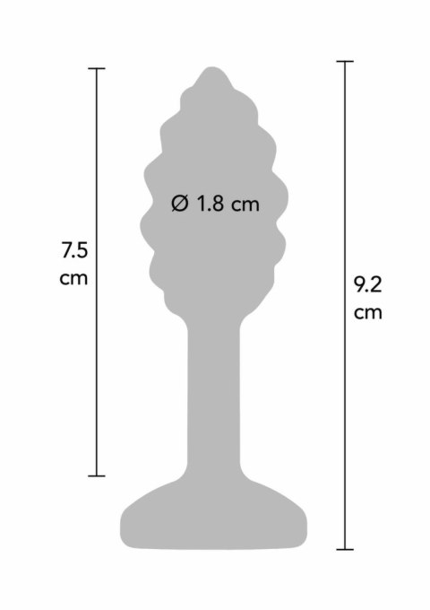 ToyJoy Swirl Anal Plug - model anatomiczny, 9,2 cm, powierzchnia spiralna