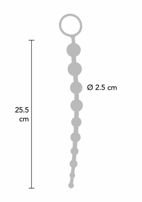 ToyJoy Thai Toy Beads kulki silikonowe elastyczne czarne 23 cm