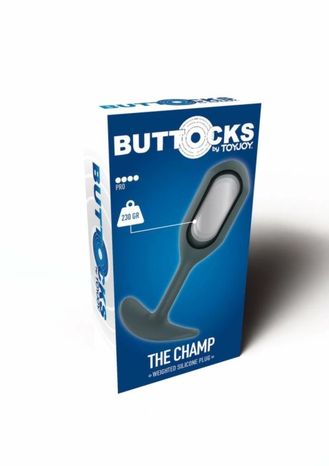 ToyJoy The Champ Weighted Plug silikonowy 230g anatomiczny czarny