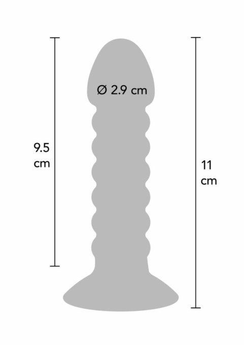 ToyJoy Vibrating Anal Plug Medium silikonowy wibrujący korek 11 cm czarny