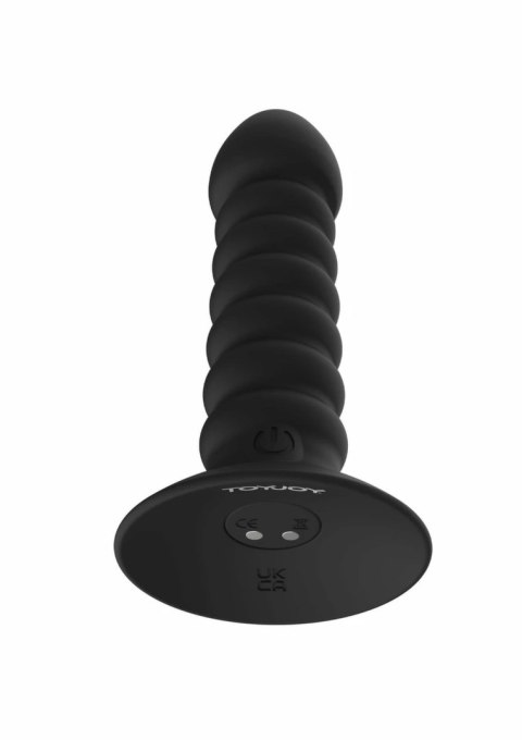 ToyJoy Vibrating Anal Plug Medium silikonowy wibrujący korek 11 cm czarny