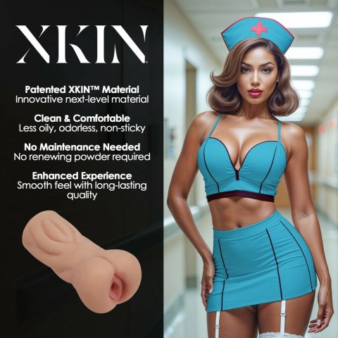 Career Girls Naughty Nurse Trixie Nightshift TPE Intymna Maszyna 130g Tan