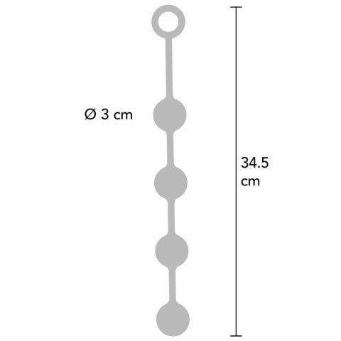 Hidden Desire Extreme kulki analne M silikonowe, ciężkie, 34,5 cm