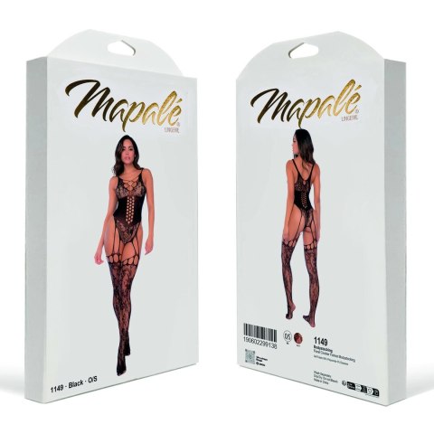 Mapele Floral Cincher Body z Siatki Kwiatowej Czarny One Size
