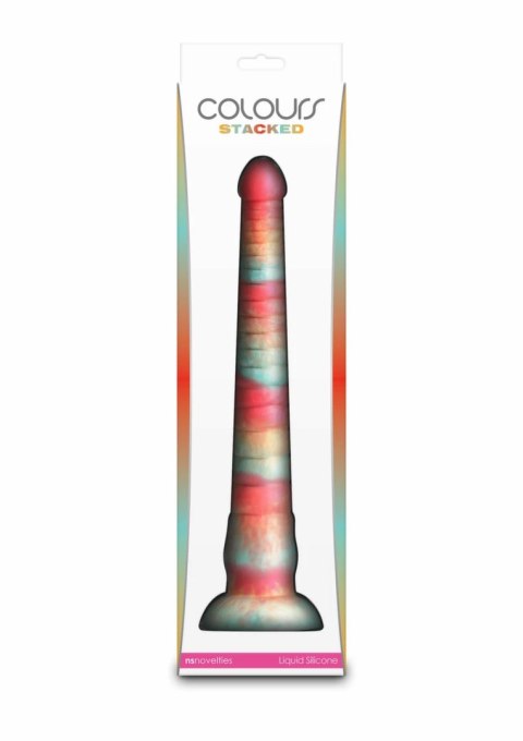 NS Novelties Colours Stacked 12 inch - model trojkolorowy, silikon premium, 30 cm