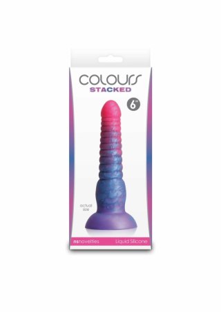 NS Novelties Colours Stacked 6 inch - model silikonowy, trojkolorowy, 15 cm