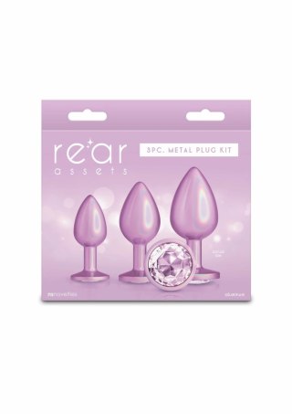 NS Novelties Trainer Kit Iridescent zestaw 3 chromowanych korkow rożowych
