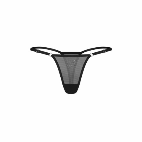 Obsessive Violami String Black z Regulacją i Kryształkami L/XL