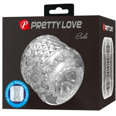 Pretty Love Cole - Podwojna maszyna intymna, przezroczysta, kompaktowa