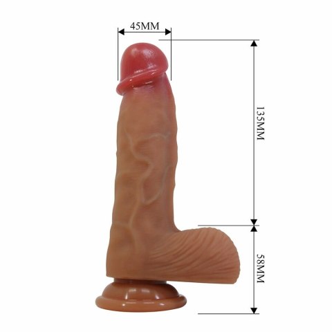 Pretty Love Duvall silikonowy model z przyssawką 19,3 cm beżowy