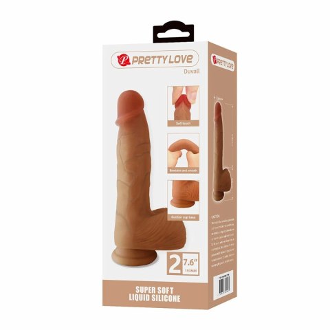 Pretty Love Duvall silikonowy model z przyssawką 19,3 cm beżowy