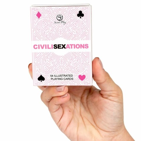 SECRET PLAY Civilisexations gra karciana dla par 54 karty ilustracje