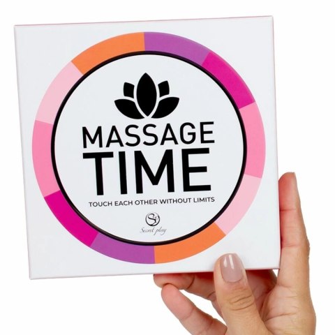SECRET PLAY Massage Time - gra dla par, zestaw kart i kostka do masażu