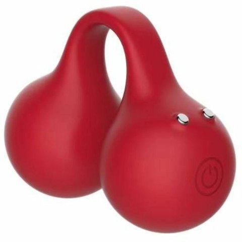 SNAIL VIBE Twinn Wibrator Palcowy Cherry - kompaktowy, podwojny silnik