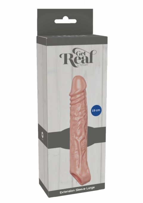 TOYJOY Extension Sleeve TPE Large 19 cm - elastyczna nakładka powiększająca