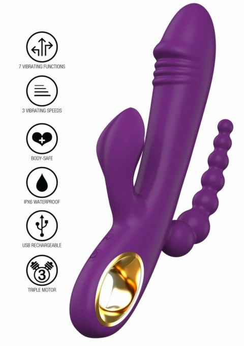 ToyJoy Caleona Triple Temptation wielofunkcyjny masażer 3-silnikowy 10 trybow