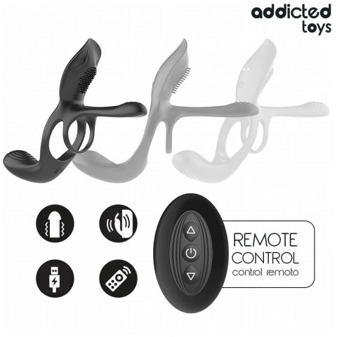 Addicted Toys Double Ring - Podwojny pierścień z anatomicznym stymulatorem