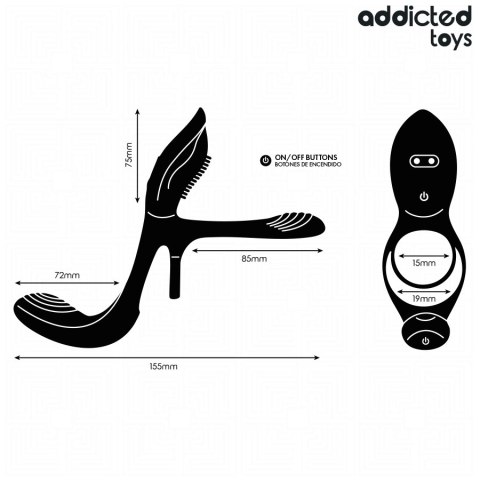 Addicted Toys Double Ring - Podwojny pierścień z anatomicznym stymulatorem
