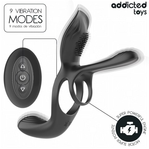 Addicted Toys Double Ring - Podwojny pierścień z anatomicznym stymulatorem