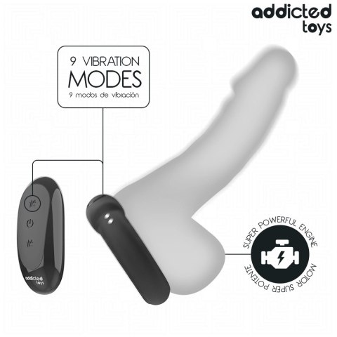 Addicted Toys model HeatWave - pierścień wibracyjny z funkcją grzania i pilotem