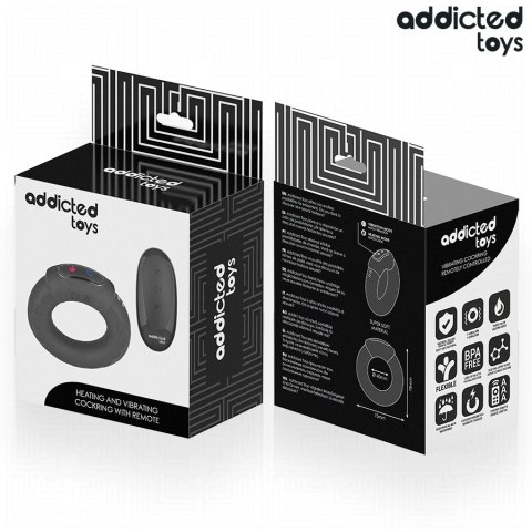 Addicted Toys model HeatWave - pierścień wibracyjny z funkcją grzania i pilotem