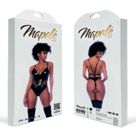 Allure Lace-Up Body L Czarny Połysk Regulowane Ramiączka