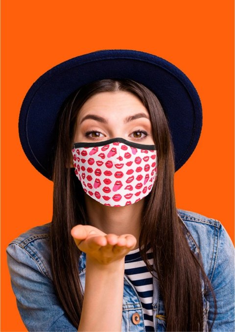 Bijoux Indiscrets Mask Lips - bawełniana maseczka z regulacją i filtrami