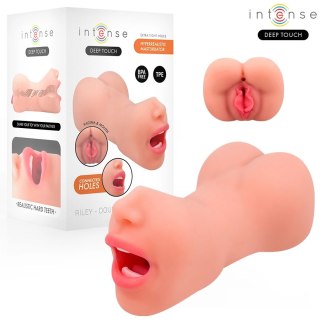 Intense Riley Deep Touch - podwojny symulator anatomiczny 3w1 TPE