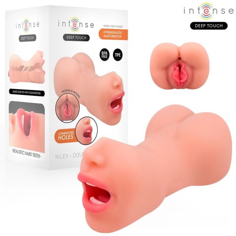 Intense Riley Deep Touch - podwojny symulator anatomiczny 3w1 TPE