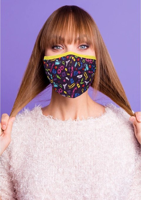 KINKY COLLECTION Mask Fashion Classic Czarna z Regulacją Filtrem