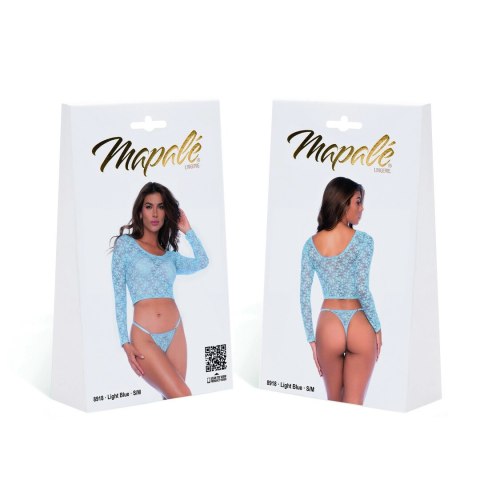 Leg Avenue Komplet Dwuczęściowy L/XL Koronka Niebieski