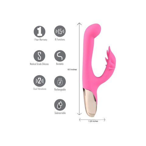 Maia Toys Maui silikonowy masażer intymny z dwoma silnikami USB zielony