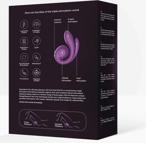SVibe GIZI Pro Triple Stimulator Grapo - wielofunkcyjny model 3w1, fioletowy