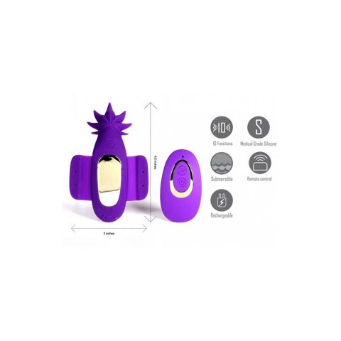 Satisfyer Sativa Panty - silikonowy masażer intymny z pilotem, liść konopi
