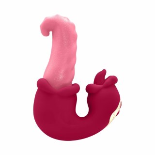 Teazers Double Tongue Pink - Model dwusilnikowy, silikonowy IPX7