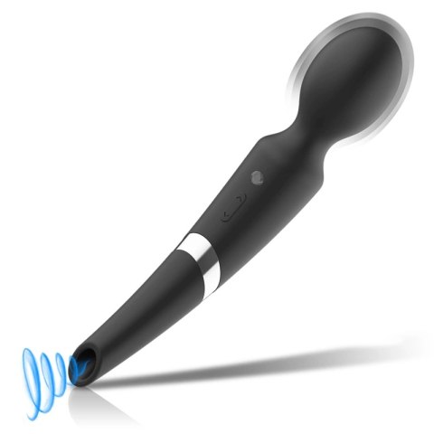BLACK&SILVER Beck Wand 2w1 Masażer Fale Ciśnienia Silikonowy