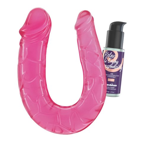 Crushious Deep Diver zestaw podwojny z żelem intymnym 50 ml rożowy