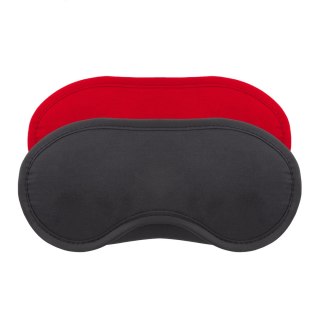 Crushious Zestaw Satynowych Opasek na Oczy Black/Red - 2 sztuki