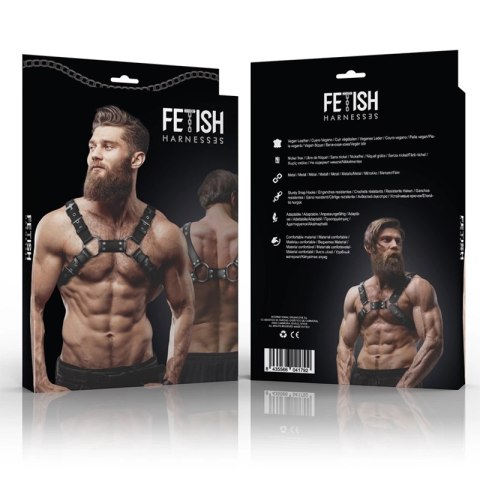 Fetish Submissive Attitude Bulldog - Uprząż męska z eko-skory, regulowana