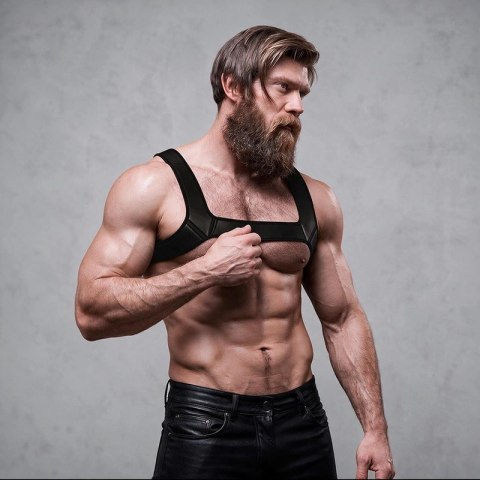 Fetish Submissive Attitude uprząż neoprenowa na klatkę piersiową L