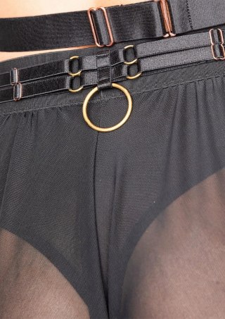 Goddess Skirt Kinky Diva długa spodnica z siateczki z rozcięciem S/M