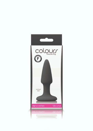 NS Novelties Colours Pleasures Mini Plug silikonowy z przyssawką czarny