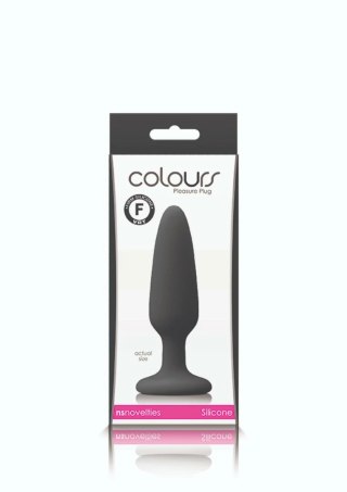 NS Novelties Colours Pleasures Small Plug silikonowy z przyssawką czarny S