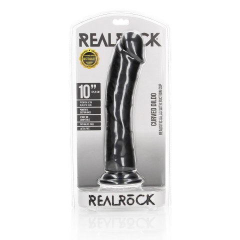 RealRock Zakrzywiony model z przyssawką i anatomicznymi detalami 25,5 cm