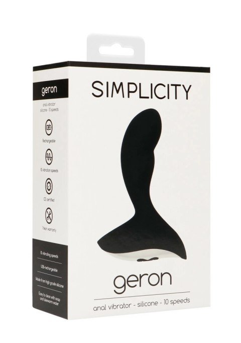 Simplicity Geron - Wibrator analny 10 trybow, silikonowy, USB