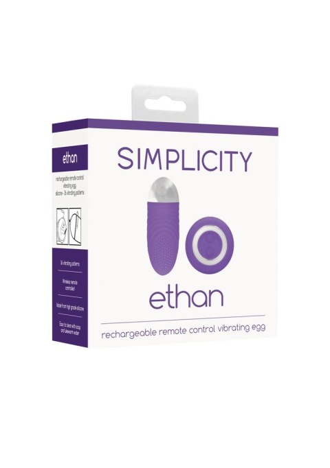 Simplicity Ethan - bezprzewodowe jajko sterowane pilotem, silikonowe
